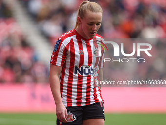 Katie Kitching is substituted during the FA Women's Championship match between Sunderland and Newcastle United at the Stadium Of Light in Su...