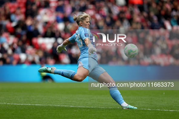 Claudia Moan of Newcastle plays during the FA Women's Championship match between Sunderland and Newcastle United at the Stadium Of Light in...