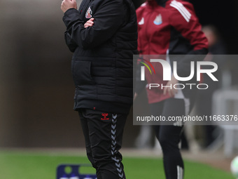 Sunderland manager Melanie Reay is present during the FA Women's Championship match between Sunderland and Newcastle United at the Stadium O...