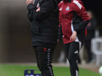 Sunderland manager Melanie Reay is present during the FA Women's Championship match between Sunderland and Newcastle United at the Stadium O...