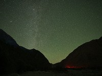 In Hejing, China, on October 13, 2024, Kerguti Scenic Area is under the starry sky. (