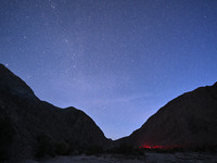 In Hejing, China, on October 13, 2024, Kerguti Scenic Area is under the starry sky. (