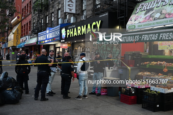 A man is in critical but stable condition after being shot in the head in the Mott Haven section of Bronx, New York, United States, on Octob...