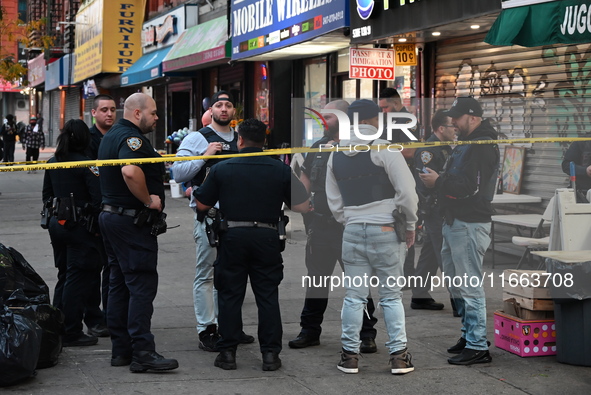 A man is in critical but stable condition after being shot in the head in the Mott Haven section of Bronx, New York, United States, on Octob...