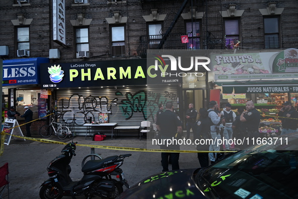 A man is in critical but stable condition after being shot in the head in the Mott Haven section of Bronx, New York, United States, on Octob...