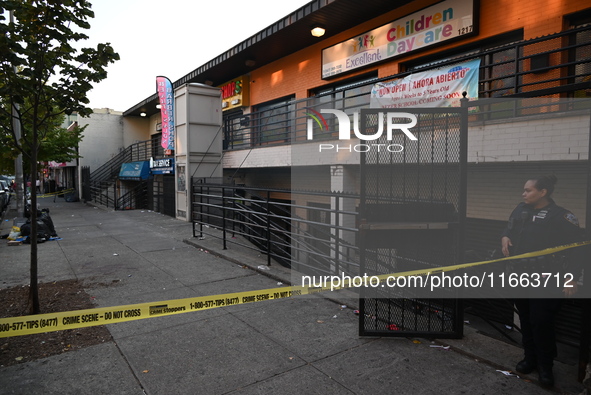 A man is in critical but stable condition after being shot in the head in the Mott Haven section of Bronx, New York, United States, on Octob...