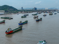 An anti-smuggling brigade carries out a maritime patrol and law enforcement operation in Zhoushan, China, on October 14, 2024. (