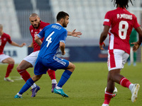 Vladislav Babogio of Moldova is in action during the UEFA Nations League, League D, Group D2 soccer match between Malta and Moldova at the N...