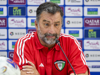 Kuwait team head coach Juan Pizzi attends a press conference at Jassim Bin Hamad Stadium in Doha, Qatar, on October 14, 2024, ahead of the F...