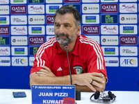 Kuwait team head coach Juan Pizzi attends a press conference at Jassim Bin Hamad Stadium in Doha, Qatar, on October 14, 2024, ahead of the F...