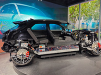 A cutaway model of the Hyundai pure tram is displayed at the newly opened Hyundai N flagship store in Shanghai, China, on October 14, 2024....