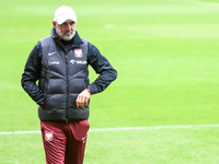 Coach Michal Probierz during training before UEFA Nations League match Poland vs Croatia in Warsaw Poland on 14 October 2024. (