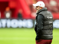 Coach Michal Probierz during training before UEFA Nations League match Poland vs Croatia in Warsaw Poland on 14 October 2024. (