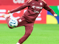 Kacper Urbanski during training before UEFA Nations League match Poland vs Croatia in Warsaw Poland on 14 October 2024. (