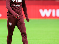 Karol Swiderski during training before UEFA Nations League match Poland vs Croatia in Warsaw Poland on 14 October 2024. (