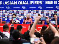 China's head coach Branko Ivankovic attends a pre-match press conference at Qingdao Youth Football Stadium in Qingdao, China, on October 14,...