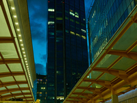 The Varso Tower is seen from the central train station in Warsaw, Poland on 12 October, 2024. (