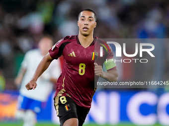 Youri Tielemans of Belgium during the UEFA Nations League 2024/25 League A Group A2 match between Italy and Belgium at Stadio Olimpico on Oc...