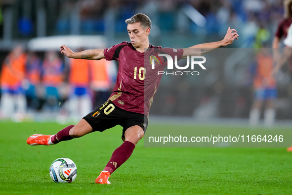 Leonardo Trossard of Belgium during the UEFA Nations League 2024/25 League A Group A2 match between Italy and Belgium at Stadio Olimpico on...