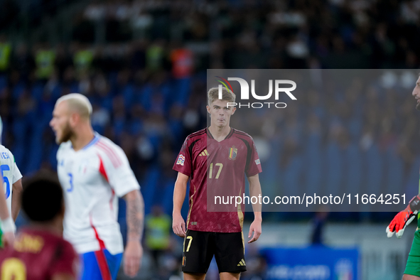 Charles De Ketelaere of Belgium looks on during the UEFA Nations League 2024/25 League A Group A2 match between Italy and Belgium at Stadio...