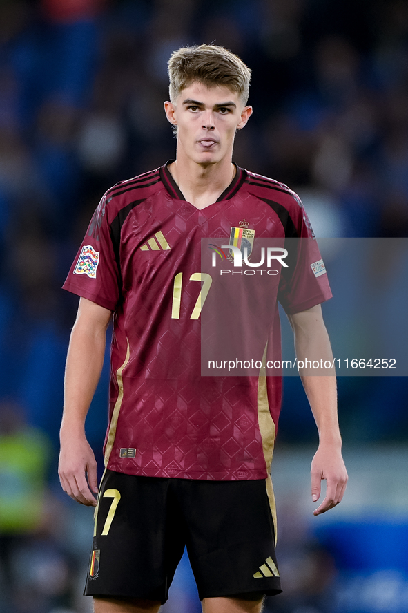 Charles De Ketelaere of Belgium looks on during the UEFA Nations League 2024/25 League A Group A2 match between Italy and Belgium at Stadio...