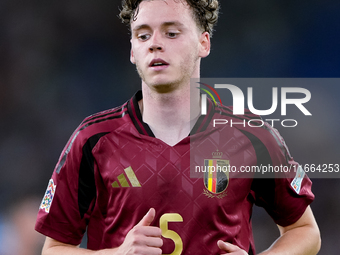 Maxim De Cuyper of Belgium looks on during the UEFA Nations League 2024/25 League A Group A2 match between Italy and Belgium at Stadio Olimp...