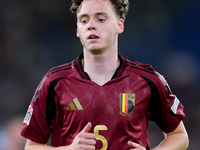 Maxim De Cuyper of Belgium looks on during the UEFA Nations League 2024/25 League A Group A2 match between Italy and Belgium at Stadio Olimp...