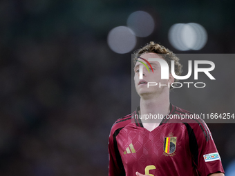 Maxim De Cuyper of Belgium looks on during the UEFA Nations League 2024/25 League A Group A2 match between Italy and Belgium at Stadio Olimp...