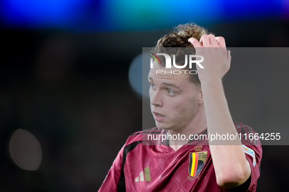 Maxim De Cuyper of Belgium looks on during the UEFA Nations League 2024/25 League A Group A2 match between Italy and Belgium at Stadio Olimp...