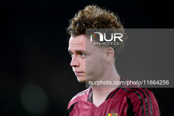 Maxim De Cuyper of Belgium looks on during the UEFA Nations League 2024/25 League A Group A2 match between Italy and Belgium at Stadio Olimp...