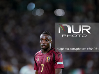 Jeremy Doku of Belgium looks on during the UEFA Nations League 2024/25 League A Group A2 match between Italy and Belgium at Stadio Olimpico...