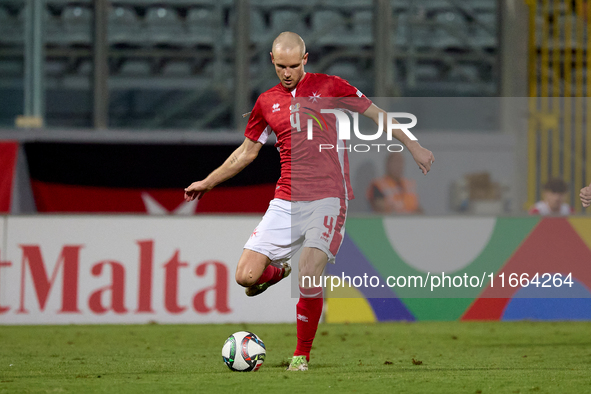 Gabriel Mentz of Malta is in action during the UEFA Nations League, League D, Group D2 soccer match between Malta and Moldova at the Nationa...