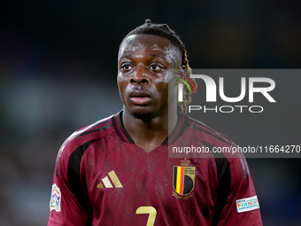 Jeremy Doku of Belgium looks on during the UEFA Nations League 2024/25 League A Group A2 match between Italy and Belgium at Stadio Olimpico...