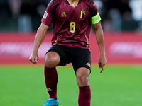 Youri Tielemans of Belgium during the UEFA Nations League 2024/25 League A Group A2 match between Italy and Belgium at Stadio Olimpico on Oc...