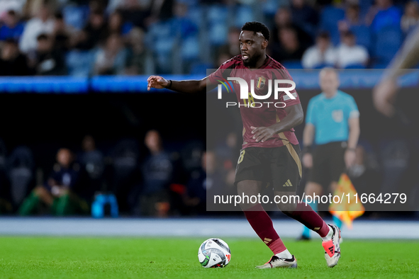 Orel Mangala of Belgium during the UEFA Nations League 2024/25 League A Group A2 match between Italy and Belgium at Stadio Olimpico on Octob...