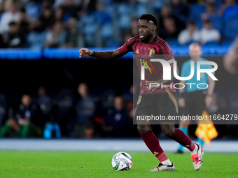 Orel Mangala of Belgium during the UEFA Nations League 2024/25 League A Group A2 match between Italy and Belgium at Stadio Olimpico on Octob...