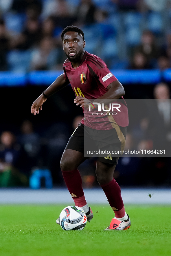 Orel Mangala of Belgium during the UEFA Nations League 2024/25 League A Group A2 match between Italy and Belgium at Stadio Olimpico on Octob...