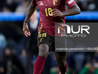 Orel Mangala of Belgium during the UEFA Nations League 2024/25 League A Group A2 match between Italy and Belgium at Stadio Olimpico on Octob...