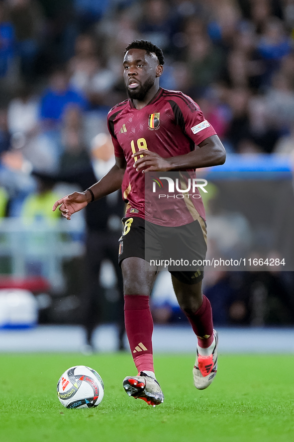 Orel Mangala of Belgium during the UEFA Nations League 2024/25 League A Group A2 match between Italy and Belgium at Stadio Olimpico on Octob...