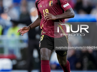 Orel Mangala of Belgium during the UEFA Nations League 2024/25 League A Group A2 match between Italy and Belgium at Stadio Olimpico on Octob...