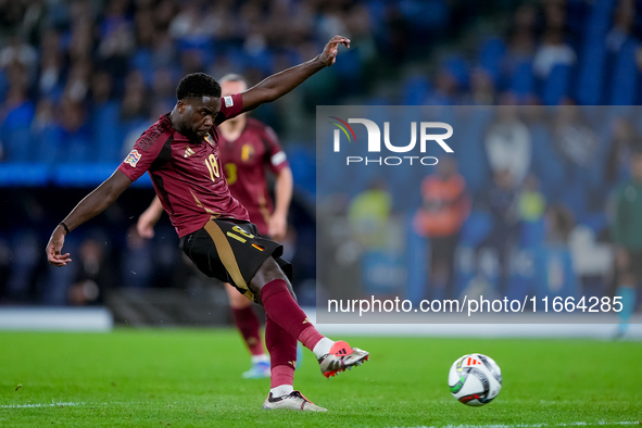 Orel Mangala of Belgium during the UEFA Nations League 2024/25 League A Group A2 match between Italy and Belgium at Stadio Olimpico on Octob...