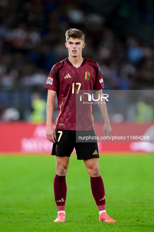 Charles De Ketelaere of Belgium looks on during the UEFA Nations League 2024/25 League A Group A2 match between Italy and Belgium at Stadio...