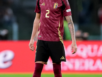 Zeno Debast of Belgium looks on during the UEFA Nations League 2024/25 League A Group A2 match between Italy and Belgium at Stadio Olimpico...