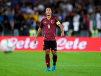 Youri Tielemans of Belgium during the UEFA Nations League 2024/25 League A Group A2 match between Italy and Belgium at Stadio Olimpico on Oc...