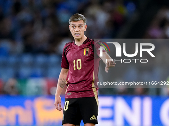 Leonardo Trossard of Belgium gestures during the UEFA Nations League 2024/25 League A Group A2 match between Italy and Belgium at Stadio Oli...