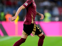 Zeno Debast of Belgium during the UEFA Nations League 2024/25 League A Group A2 match between Italy and Belgium at Stadio Olimpico on Octobe...