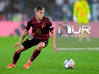 Leonardo Trossard of Belgium during the UEFA Nations League 2024/25 League A Group A2 match between Italy and Belgium at Stadio Olimpico on...