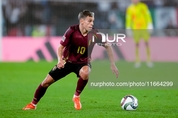 Leonardo Trossard of Belgium during the UEFA Nations League 2024/25 League A Group A2 match between Italy and Belgium at Stadio Olimpico on...