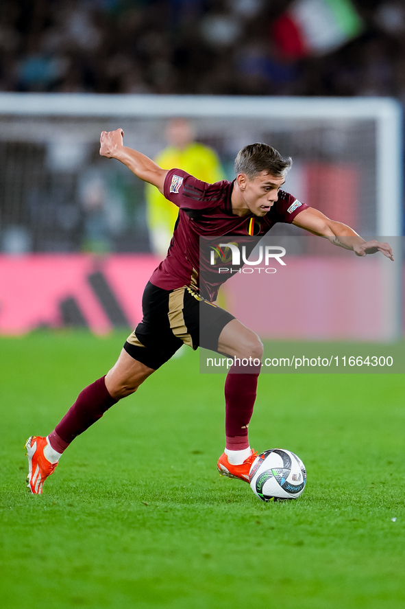 Leonardo Trossard of Belgium during the UEFA Nations League 2024/25 League A Group A2 match between Italy and Belgium at Stadio Olimpico on...