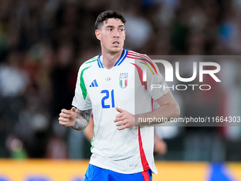 Alessandro Bastoni of Italy looks on during the UEFA Nations League 2024/25 League A Group A2 match between Italy and Belgium at Stadio Olim...